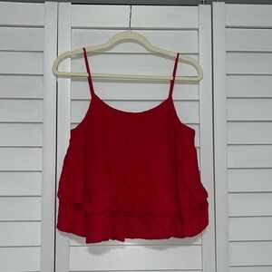 Red Flowy Tank